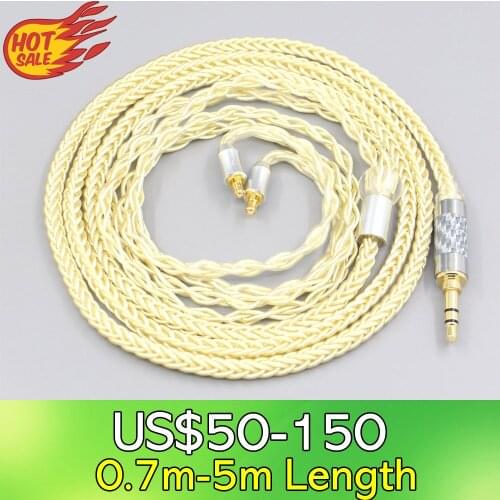 LN007614 8 Core Gold Plated + Palladium Silver OCC Alloy Cable For Audio Technica ath-ls400 ls300 ls200 ls70 ls50 e40 e50 e70