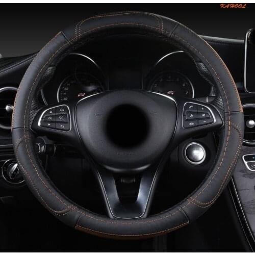 KAHOOL Leather Car Steering Wheel Cover For Opel Astra J G Insignia Zafira a b Corsa d Mokka Vivaro Meriva