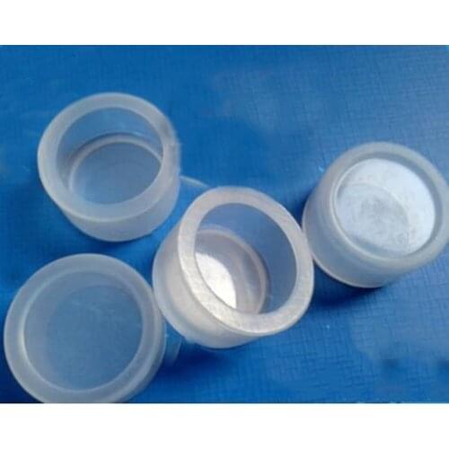 10Pcs Button Cover Button Waterproof Cap Dust Cover Protective Cover 22mm Flat Button Plastic Sleeve Transparent Rubber Sleeve