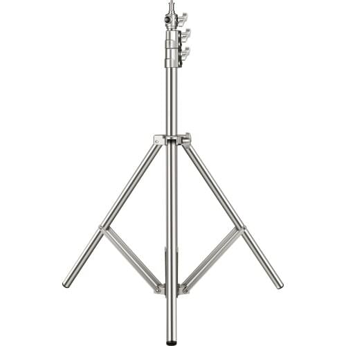 Neewer Stainless Steel Light Stand, 86.6 inches/220 centimeters Foldable and Portable Heavy Duty Stand (Silver)