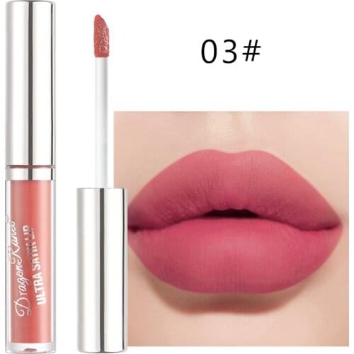 Matte Lip Gloss Waterproof Long Lasting Non-marking Lip Gloss Tint Sexy Red Liquid Lipsticks Proffesional Makeup Cosmetics Tool