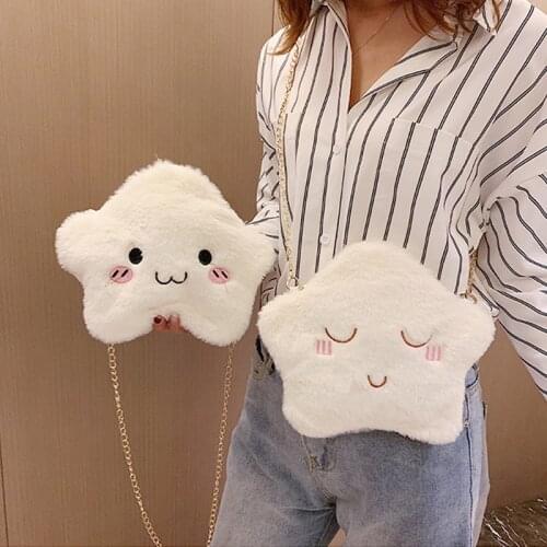 Cute Cartoom Korean version Women Bag Lady Cross Body Bag Plush Handbag Crossbody Mini Shoulder Bag for Female Messenger Bags