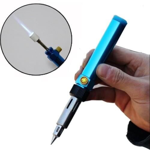 Multi-function Adjustable Temperature Gas Soldering Iron Cordless Welding Pen Burner Butane Blow Torch Solder Iron Hot Air Gun