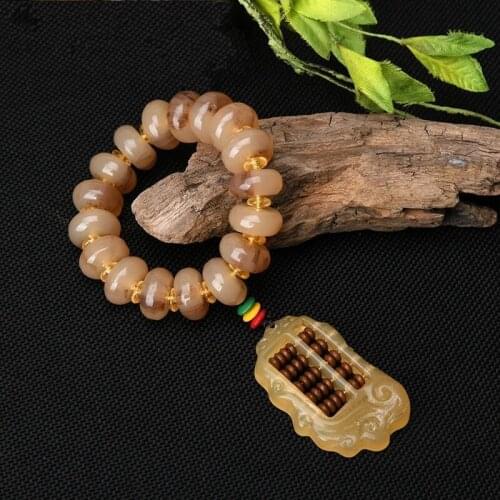 Fashion Abacus Bead Bracelet Mens Tibetan Imitation Shofar Bracelet Lucky Chakra Friendship Couple Bracelet Female Jewelry