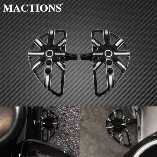 Motorcycle CNC Foot Pegs Male Mount Footrest Floorboard Pedal Black For Harley Softail Dyna Fatboy Sportster Touring Road Glide