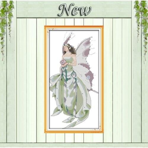 Butterfly fairy flower beauty decor painting counted printed on canvas DMC 11CT 14CT Cross Stitch kits embroidery needlework Set