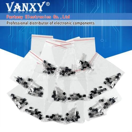 18valuesX10pcs=180pcs 2N2222 S9012 S9013 S9014 A1015 C1815 S8050 S8550 TO-92 Transistor component Assorted kit new