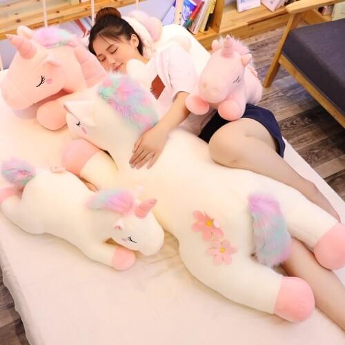 2019 new 40/65/100cm cute Rainbow Unicorn doll plush toy baby toys high quality gifts for childrens birthday Christmas gifts