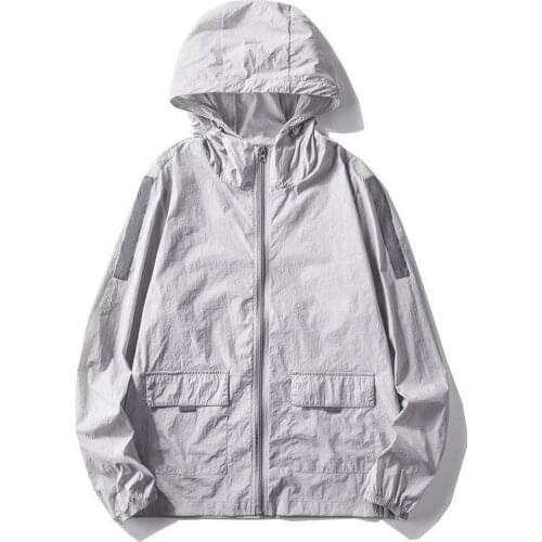 Outdoo Sun Protection Windjack Beachwear Hooded Coat Plus Size Clothing Tops Mens Coat Fashion -40