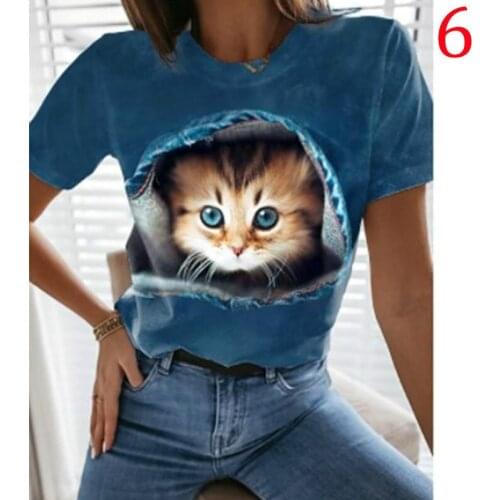 Mens and womens cute animal cat 3D printing Harajuku shirt, 2021 Asian size XXS-6XL top retro pullover casual fashion