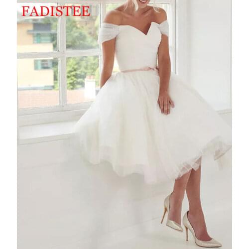 Sexy V-neck Off The Shoulder Short Wedding Dresses Simple Robe De Mariée Formal Bride To Be Vestido De Novia атласное платье