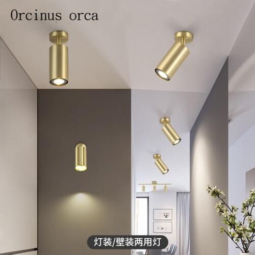 Nordic post-modern art golden wall lamp living room bedroom bedside lamp creative personality iron lighting free shipping