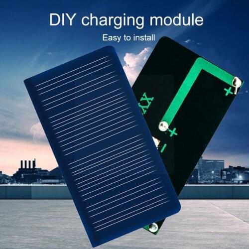 New 5.5v 50ma Round Black Mini Solar Panel 68*38mm Outdoor Diy Portable Camping Polycrystalline Board Glue Charging Tool E7G9