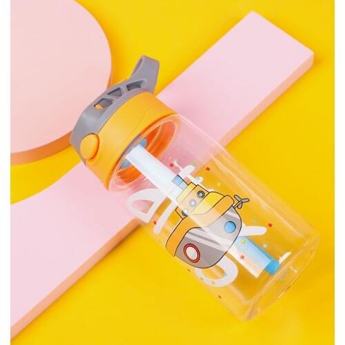 Straws Clear BPA Free With Flip Straw Sports Bottles Childrens Straw Bottle Kid Water Sippy Cups Baby Feeding Cup