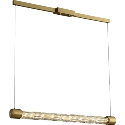 Modern minimalist creative personality minimalist bar glass dining table chandelier bedroom all copper lamps