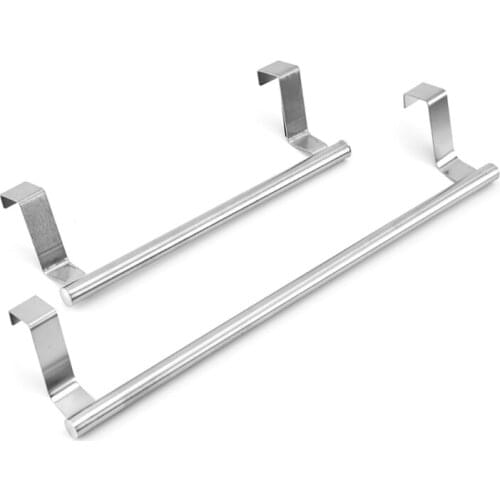 Stainless Steel Towel Rack Bathroom Holder Stand Kitchen Cabinet Door Hanging Organizer Shelf Wall Mounted Rag Bar