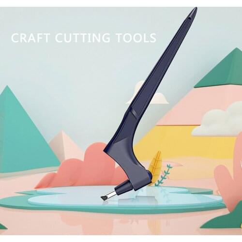 360-Degree Rotating Utility Knife DIY Art Cutting Tool Craft Kinfe Steel Rotating Blade Safety Cutter for Paper Scrapbooking