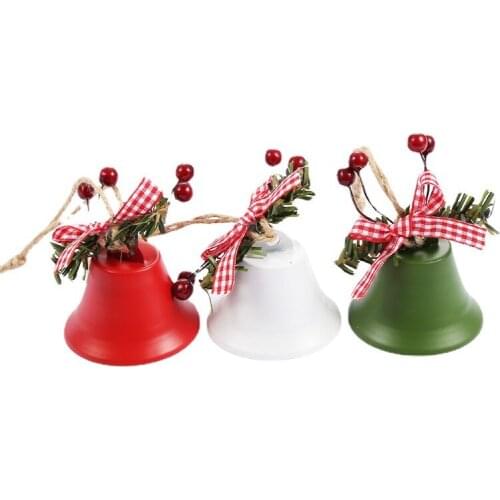 New 10 Pcs Home Party Decoration for Christmas Tree Decor Iron Bell Decor Pendants Kids DIY Christmas Decoration Bell Ornoments