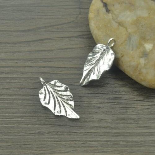 10pcs Charms metal tree leaf,Antique Making pendant fit,Vintage Tibetan Silver,jewelry DIY bracelet necklace 30*16mm Q332