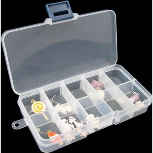10 Slot Adjustable Jewelry Rings Box Case Beads Craft Organizer Storage NYZ Shop