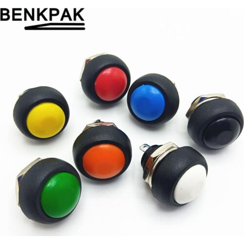 12mm Waterproof Momentary Push button Switch OFF-(ON) Self Return