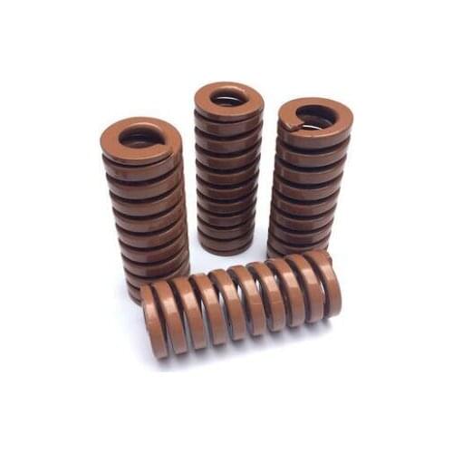 2pcs 20mm OD 10mm ID mold load brown compression spring industrial springs metal spring compress die springs 25mm-50mm length