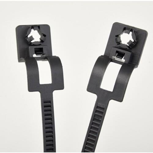 20PCS Car Cable Fastening Ties Nylon Black Car Auto Cable Strap Push Mount Wire Tie Retainer Clip Clamp