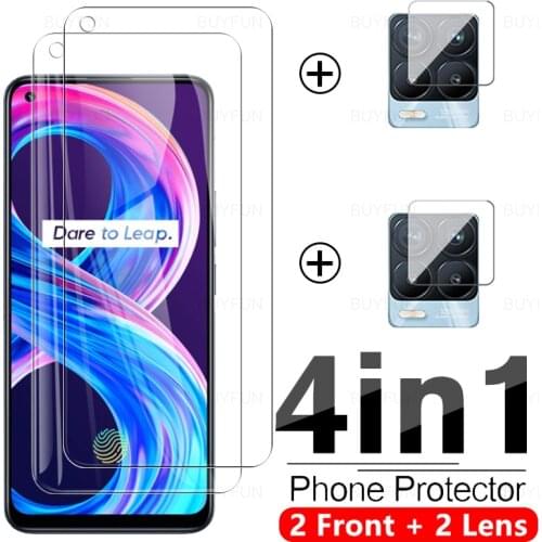4in1 Tempered Glass Case For Realme 8 Pro Camera Lens Protective Film For oppo realme 8 7 6 pro GT 5G GT Neo narzo 30a C21 Glass