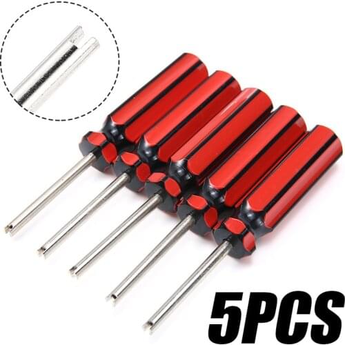 5pcs Car Bicycle Screwdriver Tire Repair Metal Steel Valve Stem Core Remover Install Tool For Motorcycle Auto Truck Parts