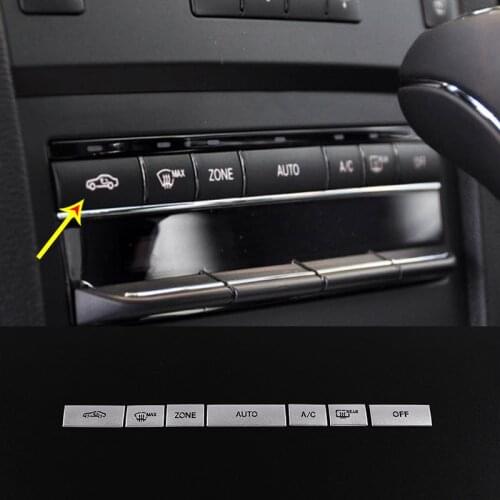 For Mercedes-Benz E-Class W212 2010-15 Aluminum Car Air conditioner switch button air conditioner button sticker Car Accessories
