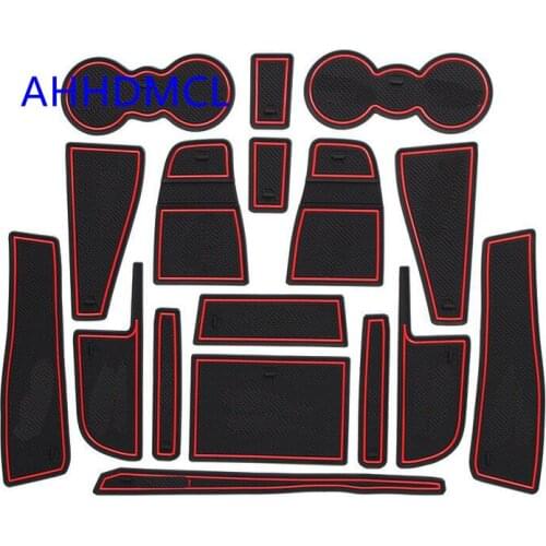 Car Anti-Dirty Pad Door Groove Gate Slot Cup Armrest Storage Pad Anti-Slip Mat For Jaguar F-PACE