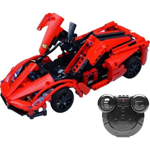 Childrens educational toys CADA Red Storm remote controlled blocks car children Educational Assembly inserting toy C51009