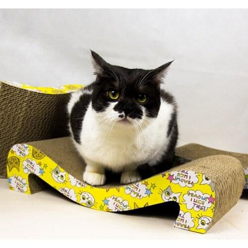 Sofa Design Cat Scratching Corrugated Board Toy Scratcher Bed Pad For Pet Cat Climbing Frame Scraper Mat 38x21x5.5cm