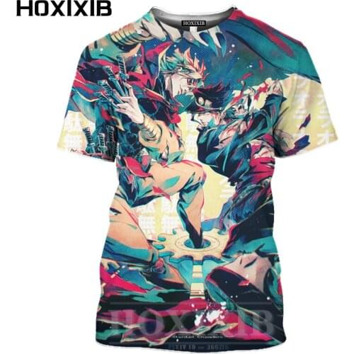 HOXIXIB JoJo Bizarre Adventure T Shirt Men Joseph Joestar 3D Print Japan Cartoons Super Power Anime JOJO Tshirt Women Sportswear
