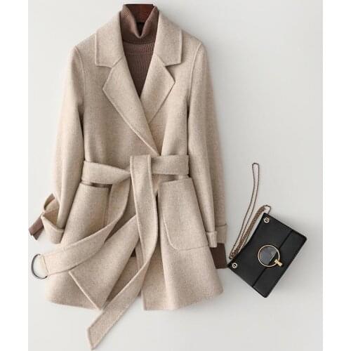 Женские пальто с поясом Luyaoskyen China At AliExpress