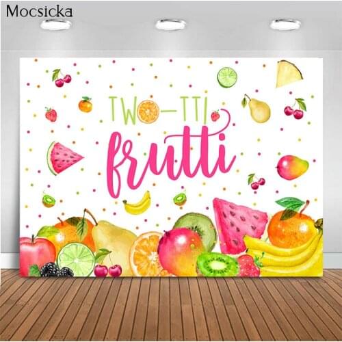Mocsicka First Birthday Background Fruit Party Decoration Style Baby Shower Photo Background Photography Banner
