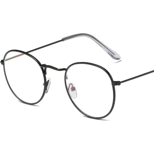 Fashion glasses 2018 female oval metal frame womens glasses transparent clear glasses Glasses Men