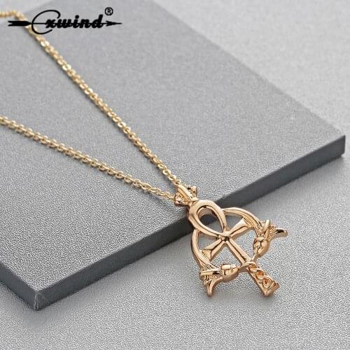 Cxwind Fashion Ankh Cross Pendants Necklaces for Men Women Egyptian Jewelry Goddess Ancient Egypt Charms Cross Amulet Necklace