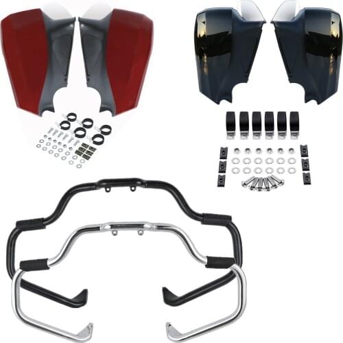 Motorcycle Mustache Engine Guard Bar Lower Fairing Kit For Indian Chieftain Vintage 2014-2020 Dark Horse Roadmaster Classic