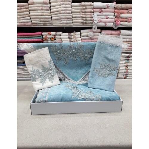 French Filet Lace Velvet Prayer Team Bundle Set Green