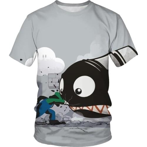 New 2020 Summer Cartoon Anime Mens T-shirt 3D Printing T-shirt Anime Pattern Childrens T-shirt Parent-child Wear Material Soft