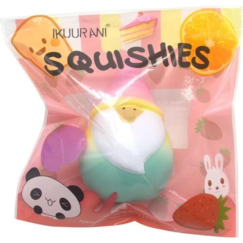 Rainbow Jumbo Christmas Squishy Slow Rising Soft Cartoon Santa Claus Dolls Scented Bread Cake Kid Toys Gift Hotsale