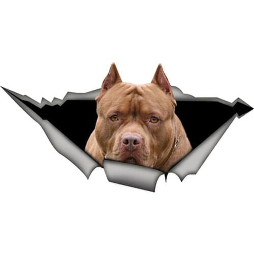 S50316#13/15/17CM Personality PVC Decal Brown American Pit Bull Car Sticker on Motorcycle Laptop Decorative Accessories