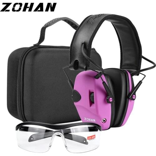 ZOHAN Shooting Headphones Soundproof Earmuffs Tactical Ear hearing Protection Noise Reduction Headset NRR 22db for hunting