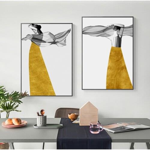 Nordic Abstract Sexy Girl Painting Wall Art Canvas Painting Portrait Posters and Prints Wall Pictures for Living Room Decoration