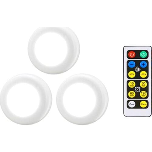 Cabinet Light Wireless Dimmable Touch Sensor LED Night Lamps Battery Powered Remote Control Suitable for Kitchen Stair Bedroom