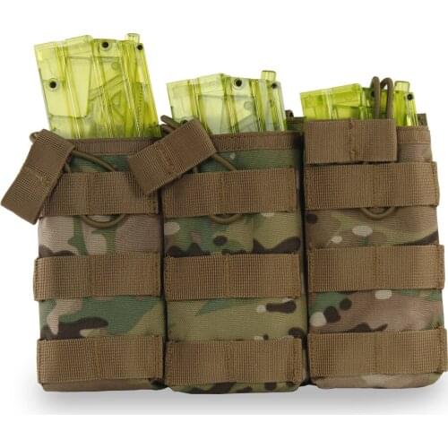 MOLLE Tactical Magazine Pouch Triple Mag Bags for M4 M16 AK Magazine Carrier Holder Airsoft Open Top Rifle Pistol Mag Pouch