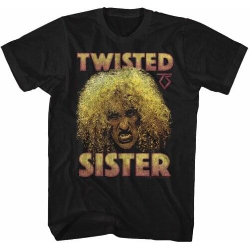 Twister Sister T Shirt Dee Snyder Face 80S Rock Logo Music Black Cottonsm 5Xl