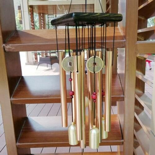 Outdoor Garden Yard Decor Metal Tubes Copper Bells Wind Chime Home Ornament Wall Hanging Decorations Wind Chimes