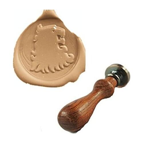 Vintage Cool Lion Head Custom Picture Logo Wedding Invitation Wax Seal Sealing Stamp Rosewood Handle Set Kit